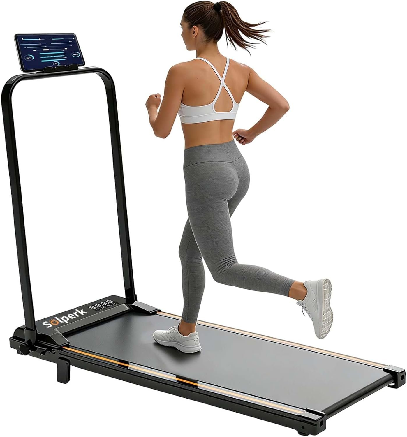Esteira Elétrica 2,0HP, Bluetooth, 12km/h, 120kg, 127V/220V | Esteira elétrica silenciosa para caminhada e corrida, dobrável, compacta e com rodízios para uso residencia