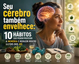 Seu cérebro também envelhece: 10 hábitos que podem proteger a memória e reduzir riscos depois dos 40