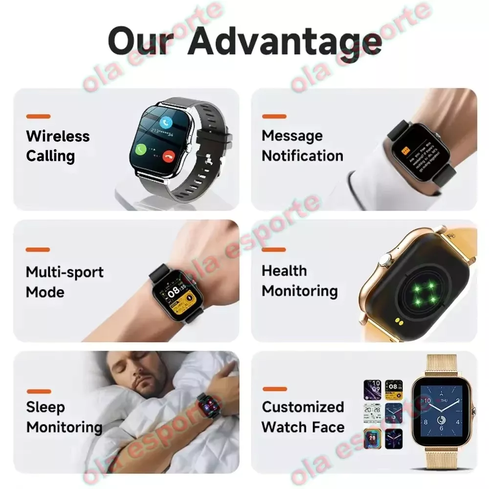 Novo Smartwatch Bluetooth 2026 para Homens & Mulheres, Monitoramento do Sono e Atividades, Atendimento de Chamadas,