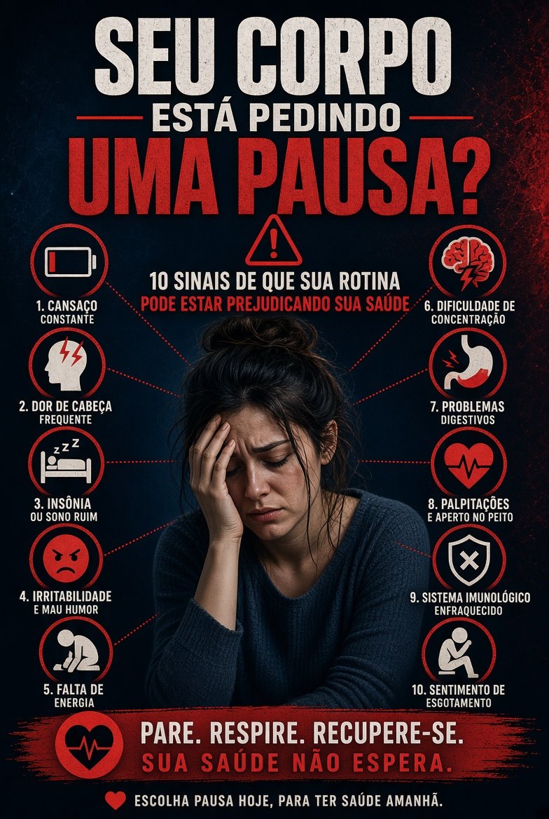 Seu corpo está pedindo uma pausa? 10 sinais de que sua rotina pode estar prejudicando sua saúde